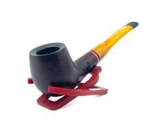 Dapper Half Bent Apple Briar (Gül Kökü) 9 mm Filtreli El Yapımı Pipo - 2635