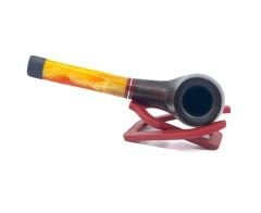 Dapper Half Bent Apple Briar (Gül Kökü) 9 mm Filtreli El Yapımı Pipo - 2635