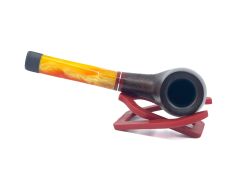 Dapper Half Bent Apple Briar (Gül Kökü) 9 mm Filtreli El Yapımı Pipo - 2635