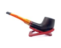 Dapper Half Bent Apple Briar (Gül Kökü) 9 mm Filtreli El Yapımı Pipo - 2635
