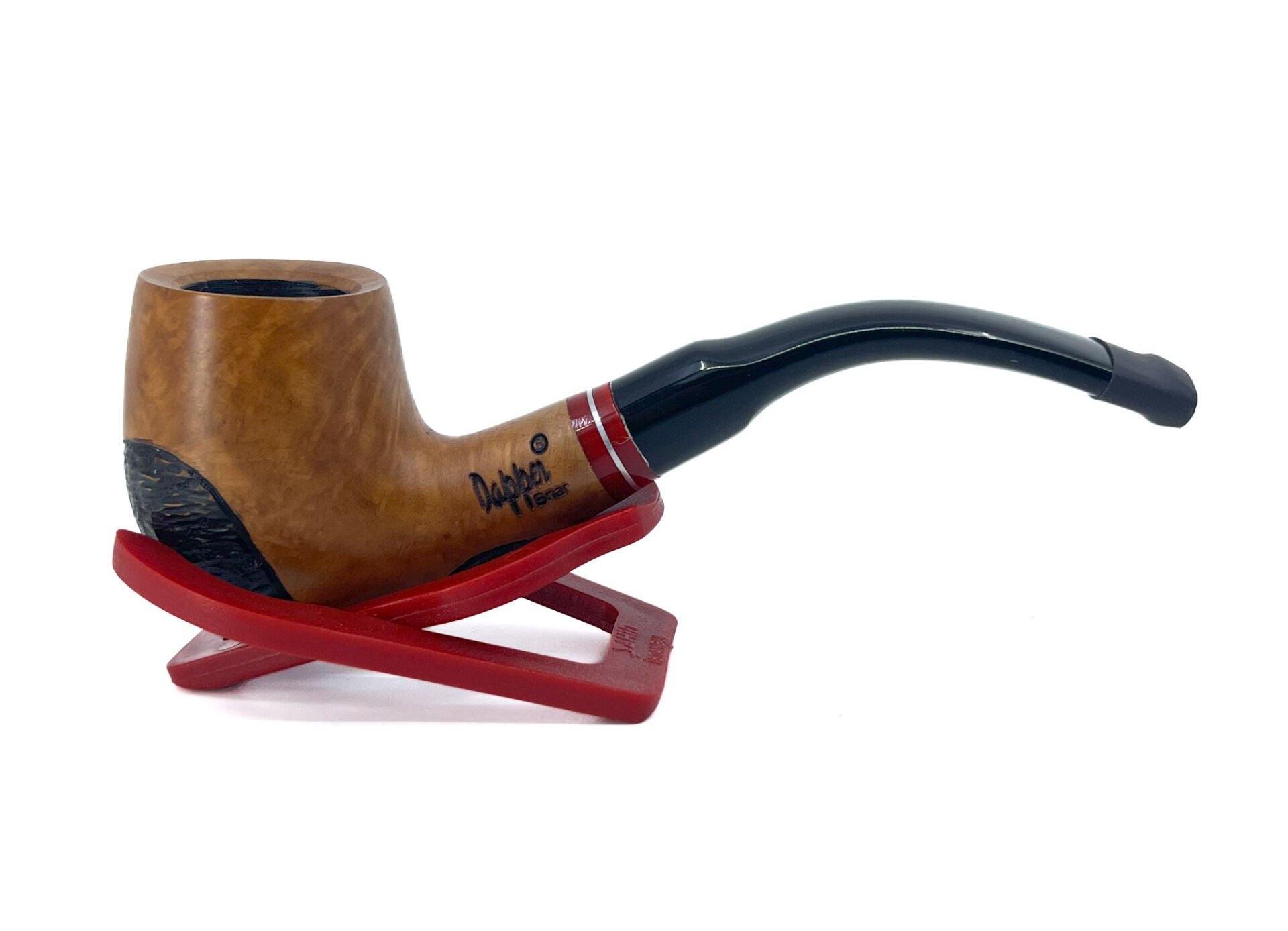 Dapper Bent Apple Briar (Gül Kökü) 9 mm Filtreli El Yapımı Pipo - 2643