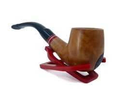 Dapper Bent Apple Briar (Gül Kökü) 9 mm Filtreli El Yapımı Pipo - 2643
