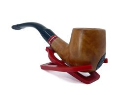Dapper Bent Apple Briar (Gül Kökü) 9 mm Filtreli El Yapımı Pipo - 2643