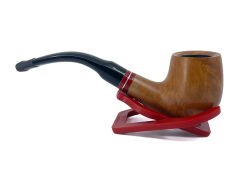 Dapper Bent Apple Briar (Gül Kökü) 9 mm Filtreli El Yapımı Pipo - 2643