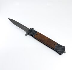 Browning Karbon Desen Ahşap Kabze Katlanır Çakı