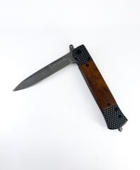 Browning Karbon Desen Ahşap Kabze Katlanır Çakı