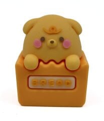 Pupu Bakery 3d Silikon Renkli Kalemtraş Sarı Ayıcık