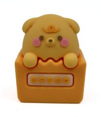 Pupu Bakery 3d Silikon Renkli Kalemtraş Sarı Ayıcık