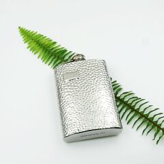 Hammered Golf Desenli Hip Flask Cep Matarası - Paslanmaz Çelik 8 OZ (237ml)