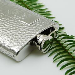 Hammered Golf Desenli Hip Flask Cep Matarası - Paslanmaz Çelik 8 OZ (237ml)