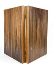 Ceviz Ağacı Pul Koyma Gözlü Masif Ahşap Tavla Takımı