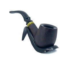 Dapper Bent Apple Briar (Gül Kökü) 9 mm Filtreli El Yapımı Pipo - 2641
