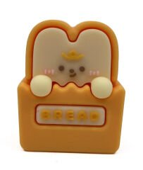 Pupu Bakery 3d Silikon Renkli Kalemtraş Uzun Kulak