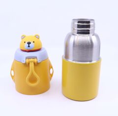 Ayıcıklı Termos Suluk Matara 620 ml - Sarı