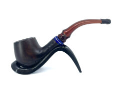 Dapper Bent Apple Briar (Gül Kökü) 9 mm Filtreli El Yapımı Pipo - 2640