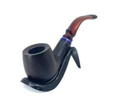 Dapper Bent Apple Briar (Gül Kökü) 9 mm Filtreli El Yapımı Pipo - 2640