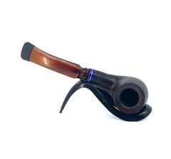 Dapper Bent Apple Briar (Gül Kökü) 9 mm Filtreli El Yapımı Pipo - 2640
