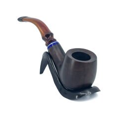 Dapper Bent Apple Briar (Gül Kökü) 9 mm Filtreli El Yapımı Pipo - 2640