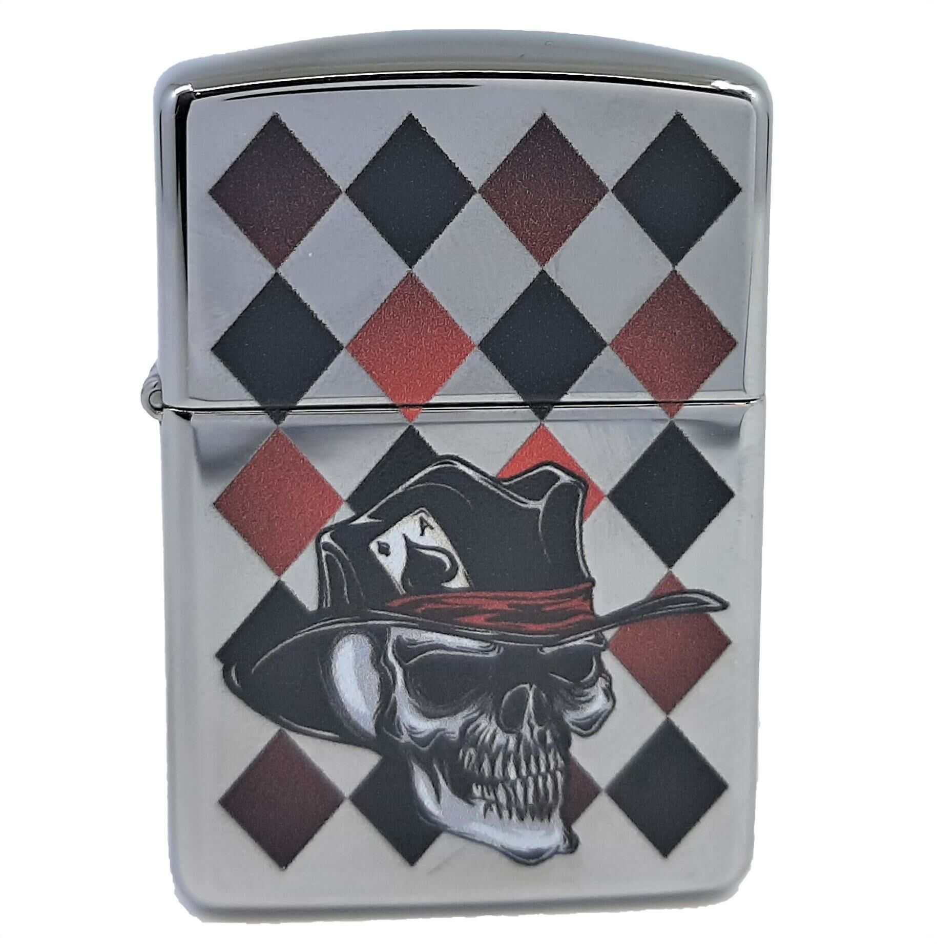 Zippo ArmorCase Skull Ace / Kurukafa Çakmak