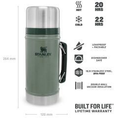 Stanley Klasik Yemek Termosu 0.94 Lt - Yeşil