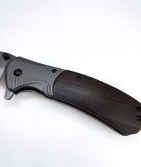 Browning Kahverengi Ahşap Kabze Katlanır Çakı - Füme