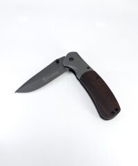 Browning Kahverengi Ahşap Kabze Katlanır Çakı - Füme