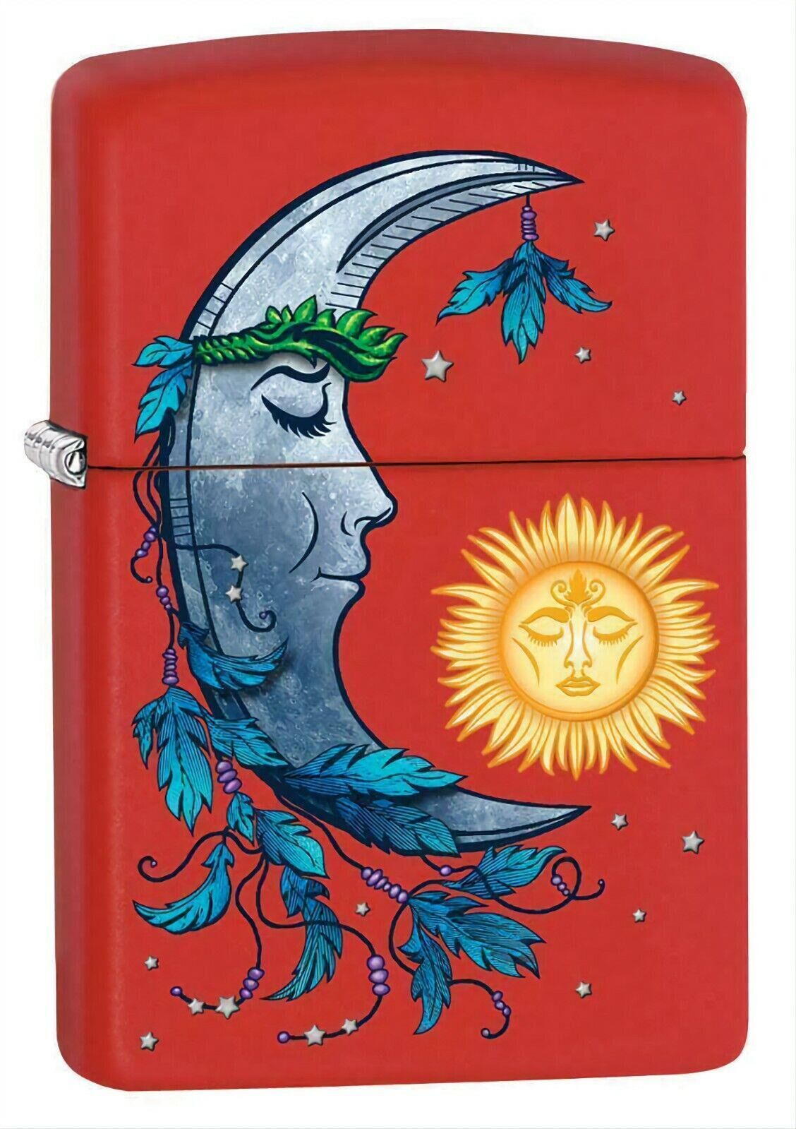 Zippo Çakmak Red Matte Moon and Sun