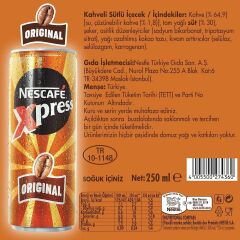 Nescafe Xpress Original Soğuk Kahve - 12 Adet 250 ml