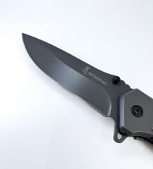 Browning Katlanır Kamp Çakısı - Siyah/Füme