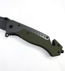 Browning Katlanır Kamp Çakısı - Yeşil/Füme