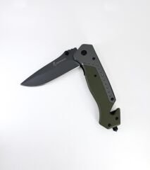 Browning Katlanır Kamp Çakısı - Yeşil/Füme
