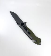 Browning Katlanır Kamp Çakısı - Yeşil/Füme