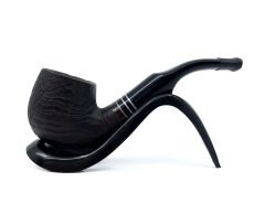 Dapper Bent Brandy Briar (Gül Kökü) 9 mm Filtreli El Yapımı Pipo - 3562