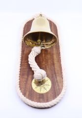 Ahşap Panel Asmalı Pirinç Çan