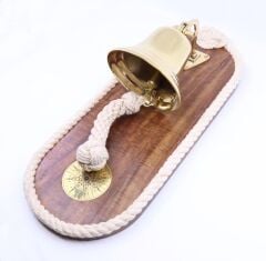 Ahşap Panel Asmalı Pirinç Çan