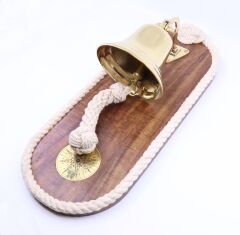 Ahşap Panel Asmalı Pirinç Çan