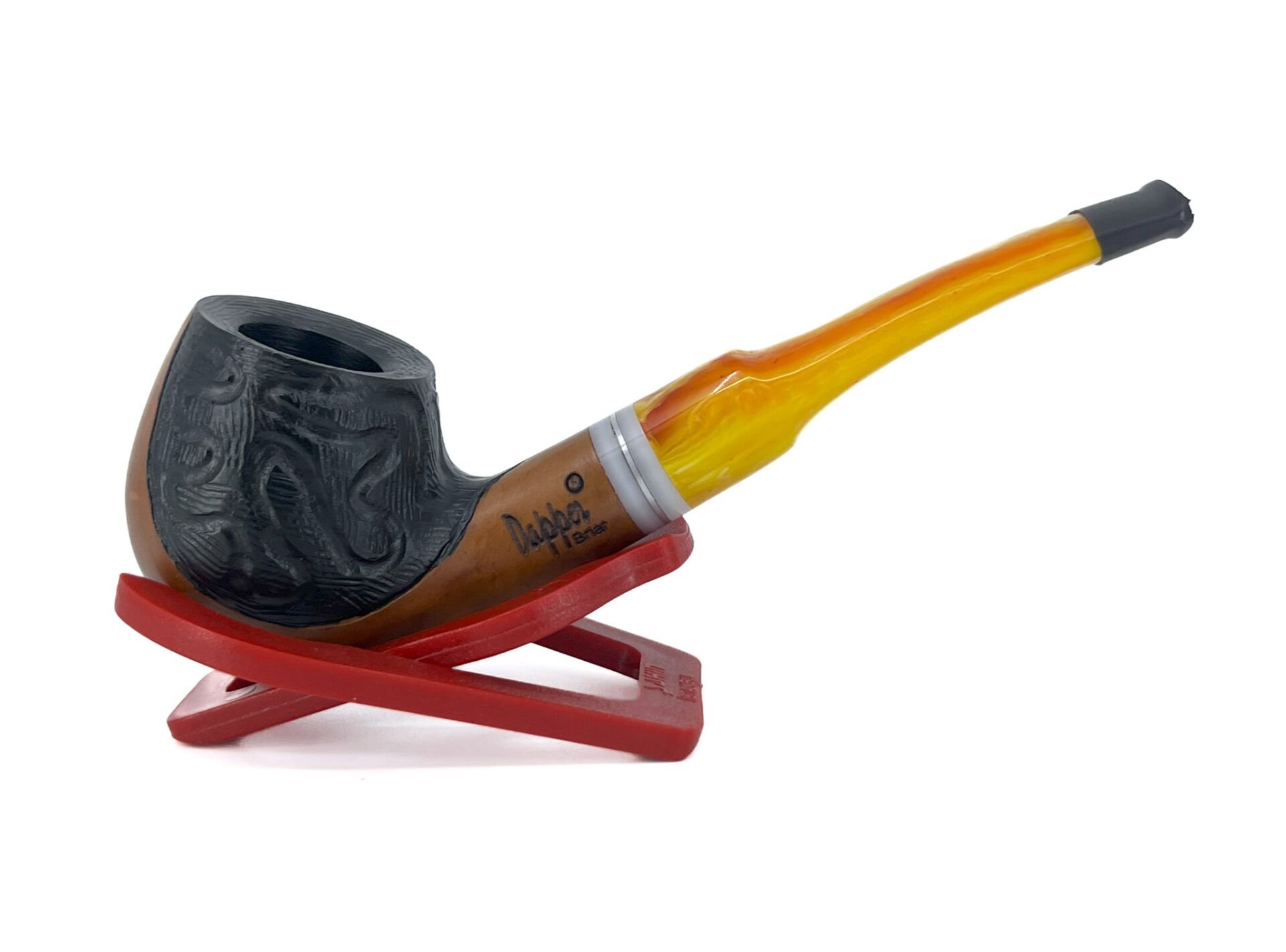 Dapper Bent Apple Briar (Gül Kökü) 9 mm Filtreli El Yapımı Pipo - 2631