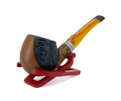 Dapper Bent Apple Briar (Gül Kökü) 9 mm Filtreli El Yapımı Pipo - 2631