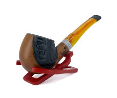 Dapper Bent Apple Briar (Gül Kökü) 9 mm Filtreli El Yapımı Pipo - 2631