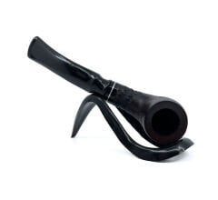 Dapper Half Bent Apple Briar (Gül Kökü) 9 mm Filtreli El Yapımı Pipo - 3564