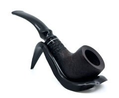 Dapper Half Bent Apple Briar (Gül Kökü) 9 mm Filtreli El Yapımı Pipo - 3564
