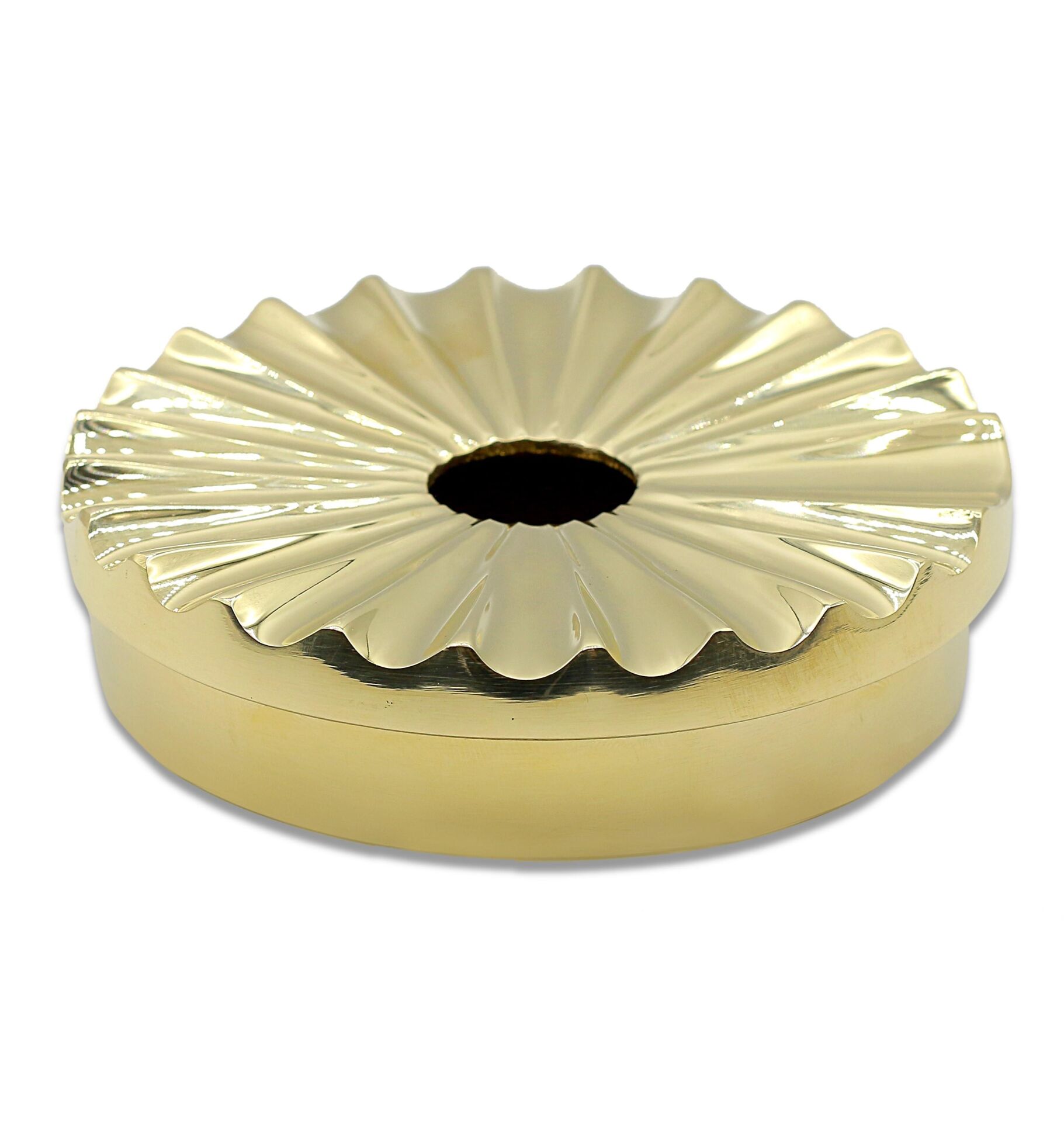 Pirinç Puro/Sigara Küllüğü Yuvarlak Seashell