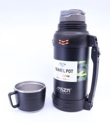 Çift Katmanlı Paslanmaz Çelik Sızdırmaz Termos 1,8 Litre Hacim - Siyah