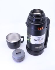 Çift Katmanlı Paslanmaz Çelik Sızdırmaz Termos 1,8 Litre Hacim - Siyah