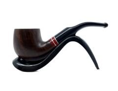 Dapper Bent Billiard Briar (Gül Kökü) 9 mm Filtreli El Yapımı Pipo - 3566