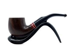 Dapper Bent Billiard Briar (Gül Kökü) 9 mm Filtreli El Yapımı Pipo - 3566