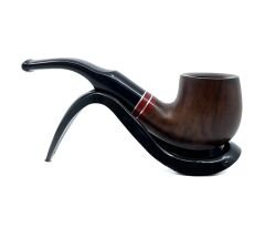 Dapper Bent Billiard Briar (Gül Kökü) 9 mm Filtreli El Yapımı Pipo - 3566