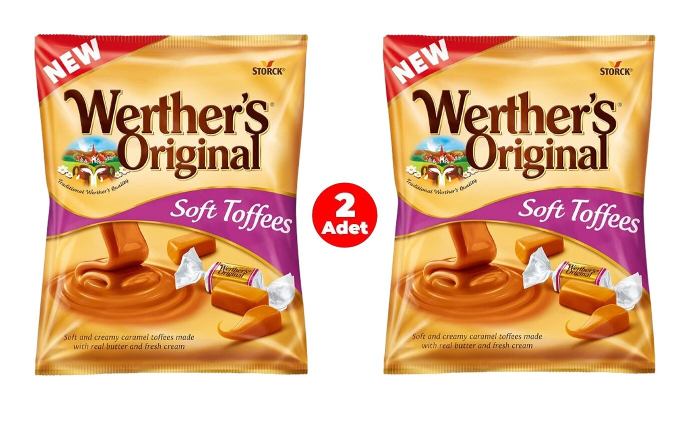 Werther's Original Soft Caramel Toffees Yumuşak Karamel Şekerleme 100 g (2 ADET)