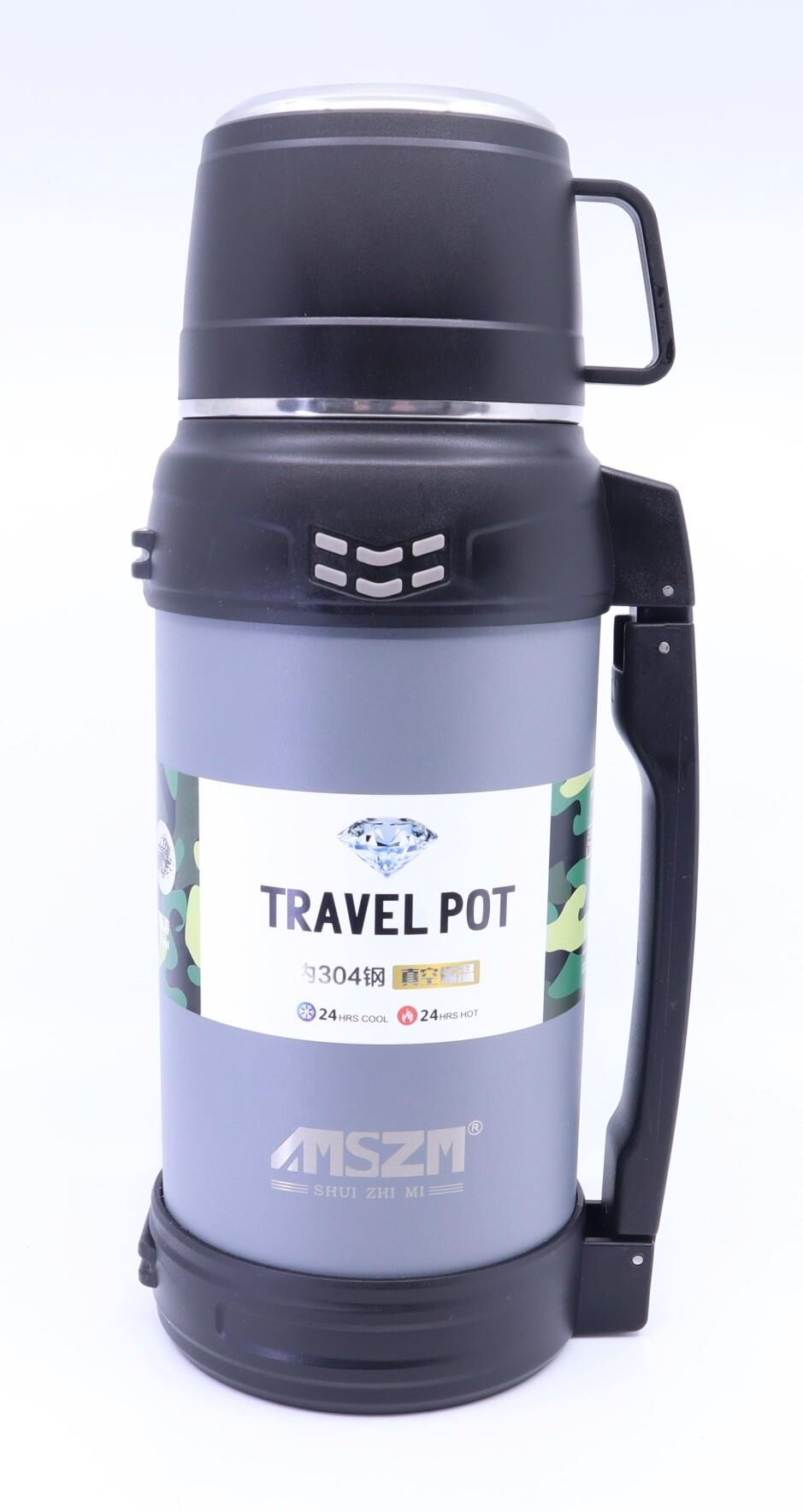 Çift Katmanlı Paslanmaz Çelik Sızdırmaz Termos 1,8 Litre Hacim - Gri