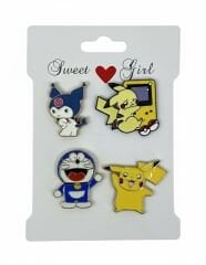 Kamp Çantası - Sırt Çantası - Terlik Süsü Charm Terlik 4'lü Jibbitz Aksesuar Model 8